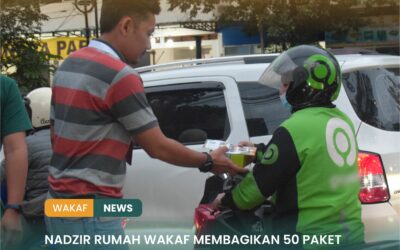 RUMAH WAKAF BAGI-BAGI TAKJIL UNTUK PARA PEJALAN KAKI DAN PENGENDARA MOTOR JELANG BERBUK